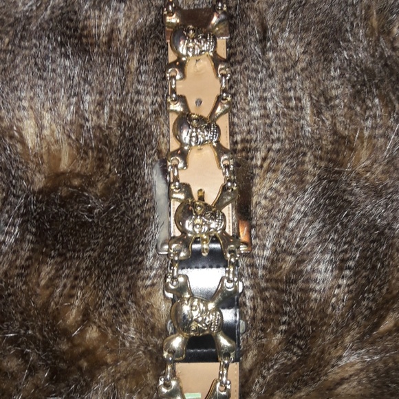 Genuine leather skull and bones belt - Picture 4 of 4